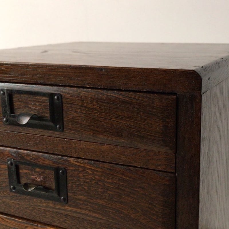 アンティーク 7杯 小引き出し／チェスト 欅無垢材 大正〜昭和初期 完品