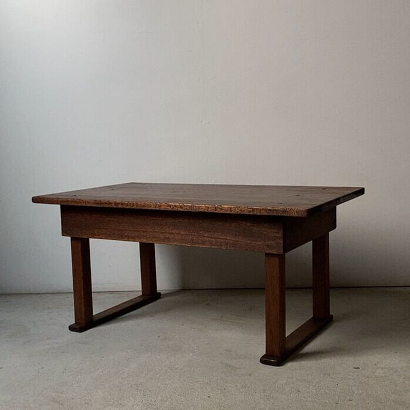 アンティーク】木製 無垢 四角 座卓 文机 ローテーブル センター