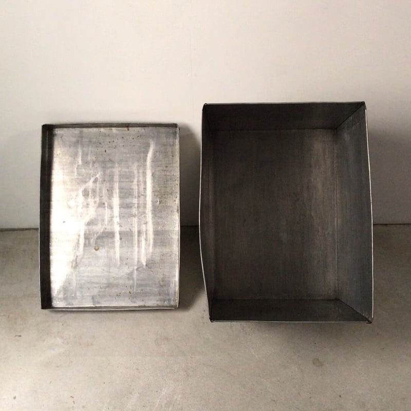 アンティーク アルミ製 ストック缶 44cm 収納ケース 米櫃 ヴィンテージ