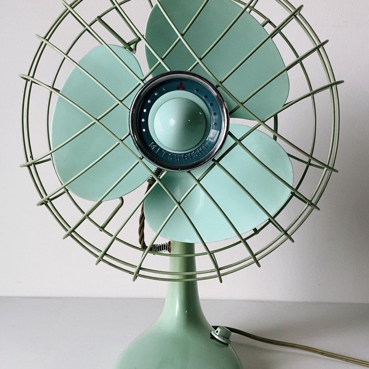 レトロミントグリーン扇風機 ナショナル レトロ扇風機 ミントグリーン