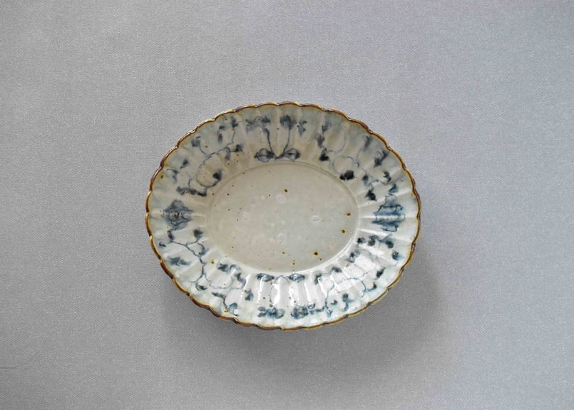 安南手 楕円輪花鉢／市野吉記 | うつわと暮らし 凛 ONLINE SHOP