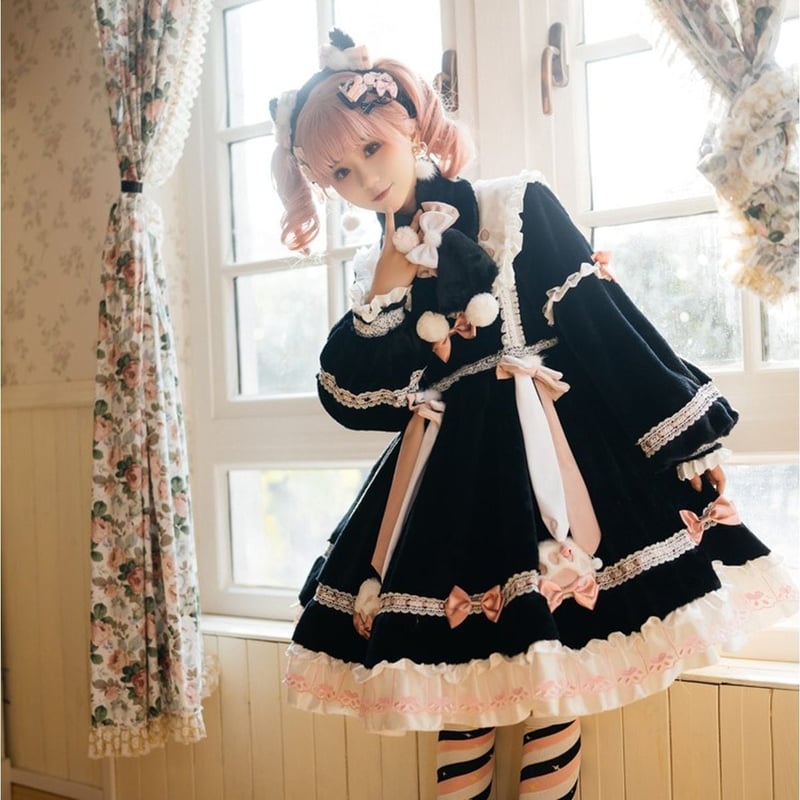 ふわふわ猫耳甘ロリワンピースセットアップフルセット opf021 | 可愛い