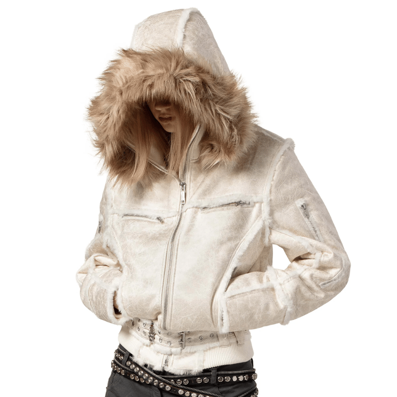 RACER WORLD WIDE / SHEEPSKIN JACKET / WHITE | PLUG