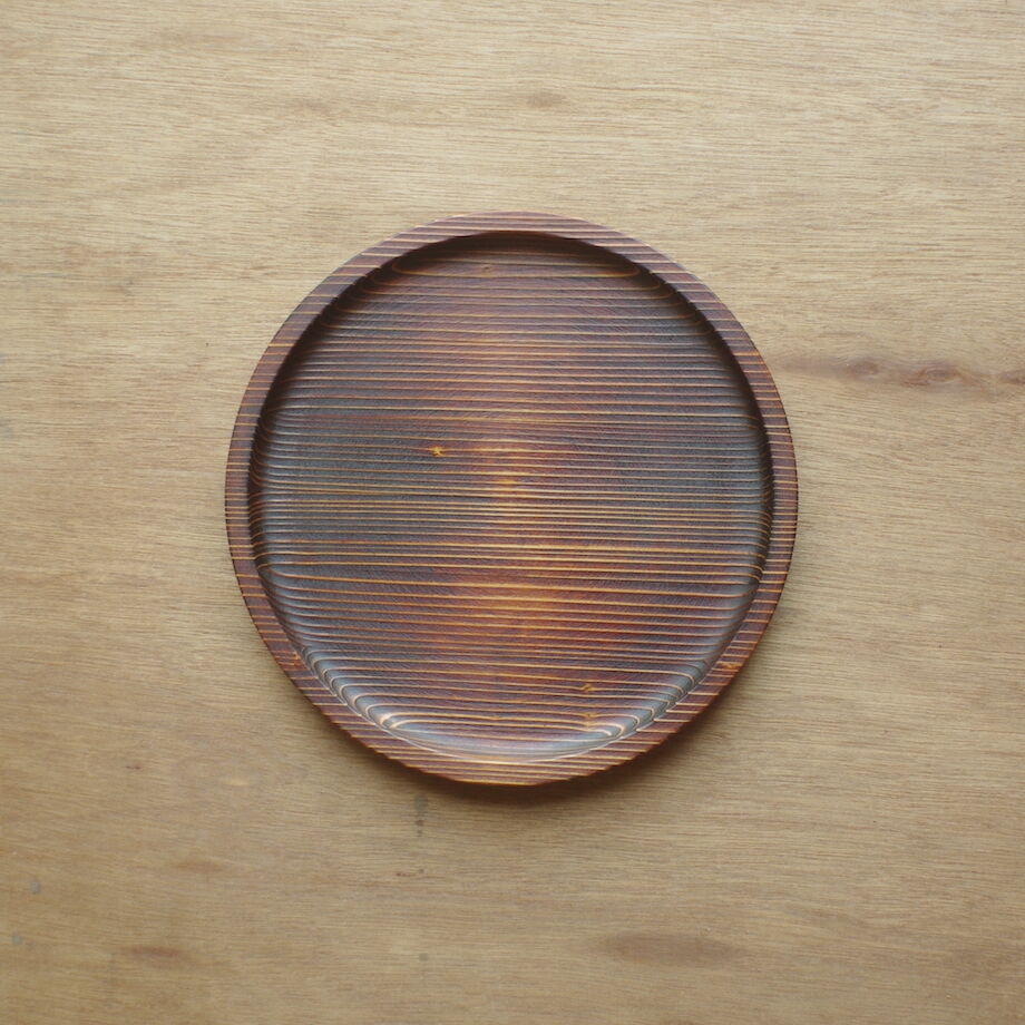 無垢材本花梨丸型盆漆仕上げ｜無垢材本花梨丸型