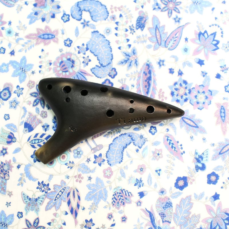 ティアーモ オカリナ ソプラノF シングル管 黒陶シリーズ合奏モデル 3F