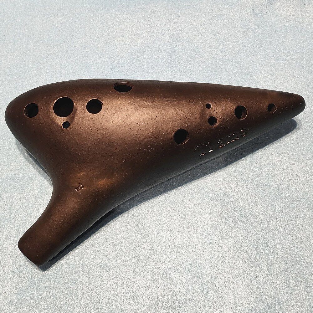 ティアーモ オカリナ アルトF シングル管 黒陶シリーズmf(メゾフォルテ