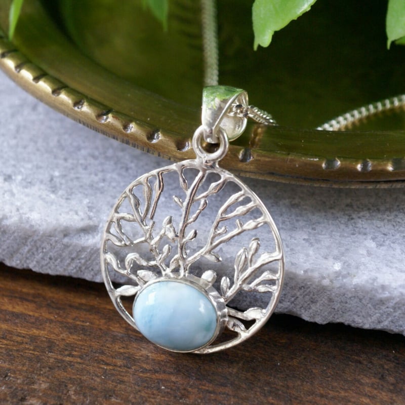 天然石パワーストーンラリマーペンダントトップ シルバー925