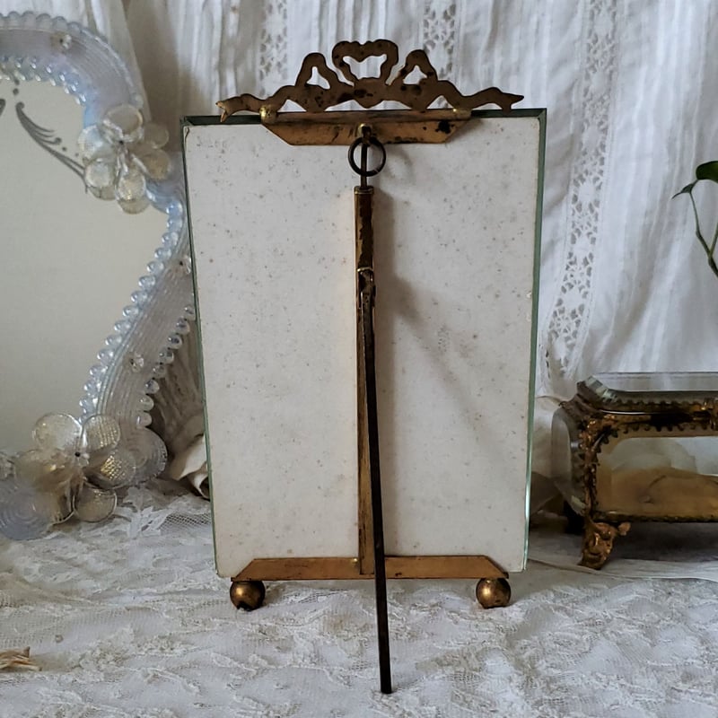 リボンモチーフ厚ガラスのフォトフレーム | リボンときどきネコ