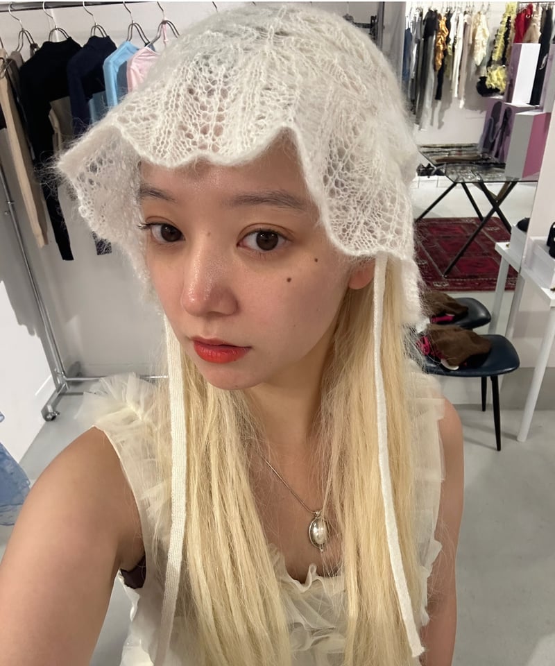 FUME=TANAKA / knit lace hat | JURK