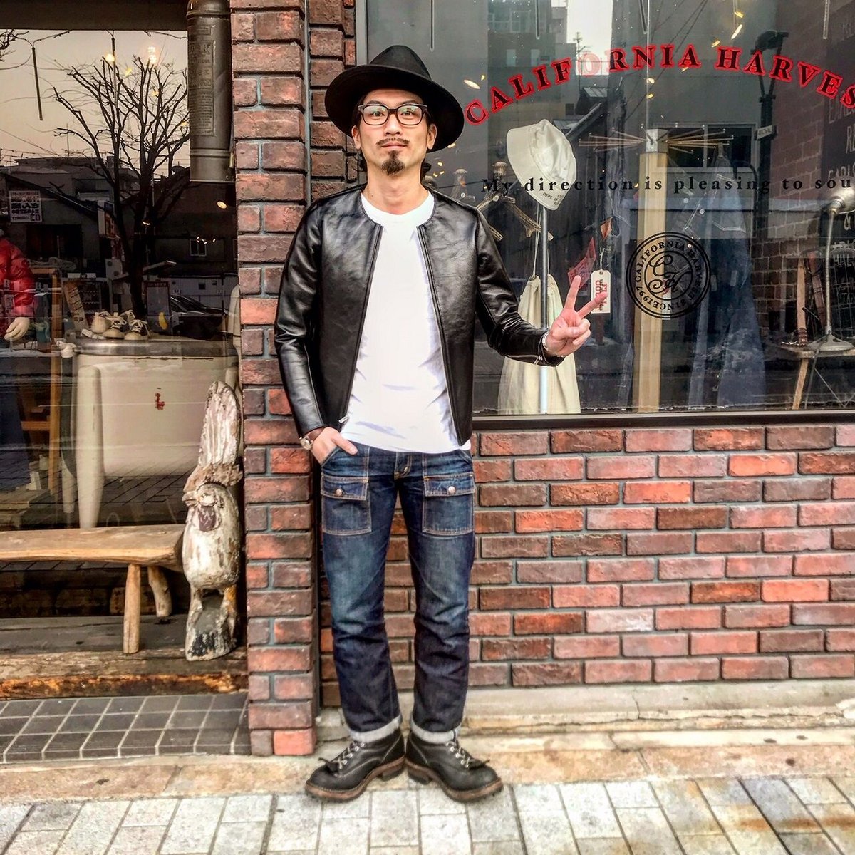 体温調節可能！】短丈90s レザージャケット 羊革 L 相当 深水光太