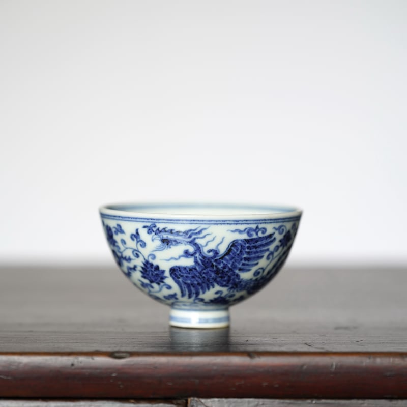 安南 青花 花紋 盃 安南 青花 花紋 盃 安南 青花 花紋 盃 A rare blue