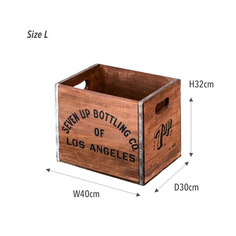 VINTAGE LIKE 7UP WOOD BOX / ウッドボックス / M , L /