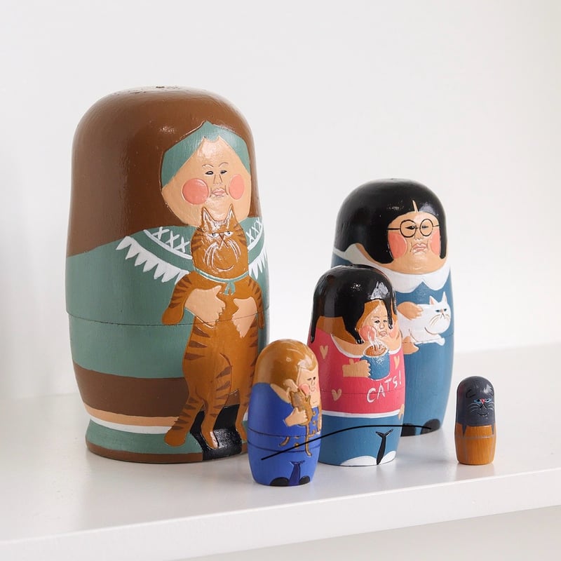 BOUS bous こけし マトリョーシカ 作家さん 春 NOOKs matryoshka / 猫