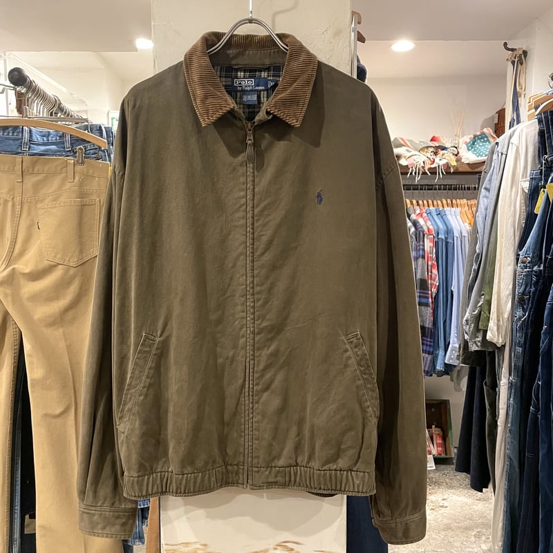 POLO by Ralph Lauren スウィングトップ 襟コーデュロイ ダーク