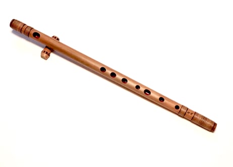 篠笛 蘭情管 唄用（ドレミ）朱総藤巻 七本調子 篠笛 蘭情