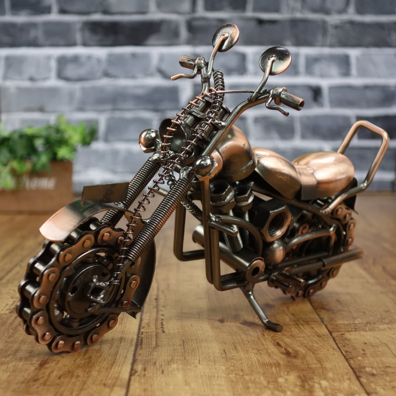 ハンドメイド メタルクラフト アメリカンバイク フィギュア L06