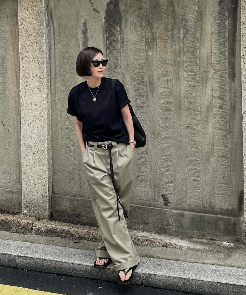 初期 ok.soon × dickies ワイドチノ オクスン ベージュ M ok.soon