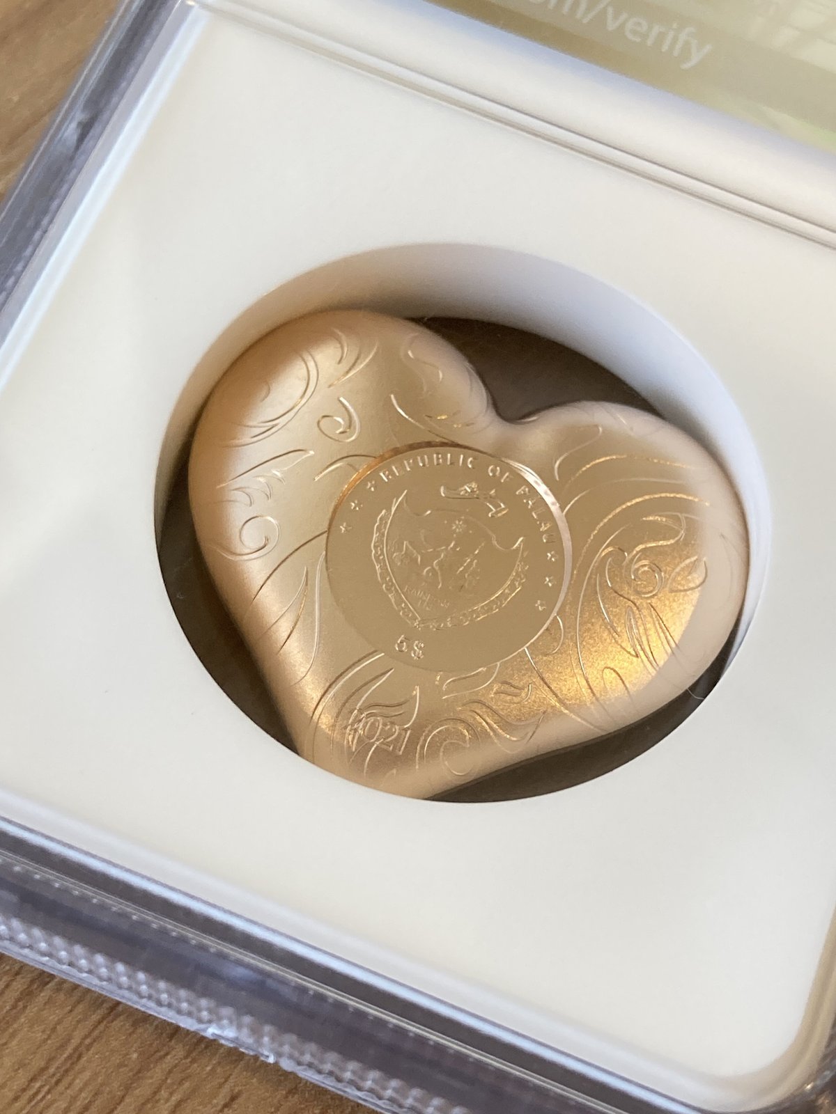 NGC鑑定MS70+ER】2021年 パラオ ローズ・ピンクゴールド ロージー