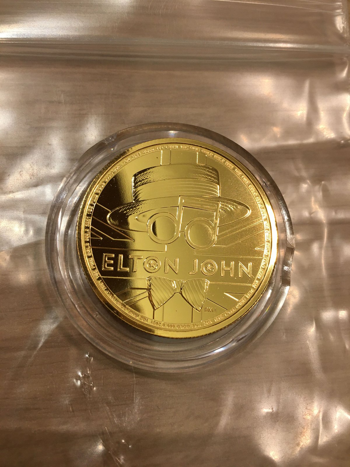 BU版 エルトン・ジョン 1オンス金貨 100ポンド プルーフコイン