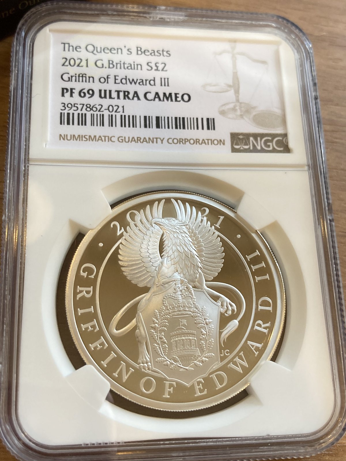 ⭐クイーンズビースト ブラックブル プルーフ銀貨ロイヤルミント1