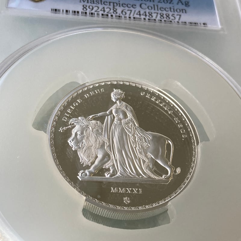PCGS鑑定PR67 2オンス銀貨 ウナとライオン マスターピース版 2021年