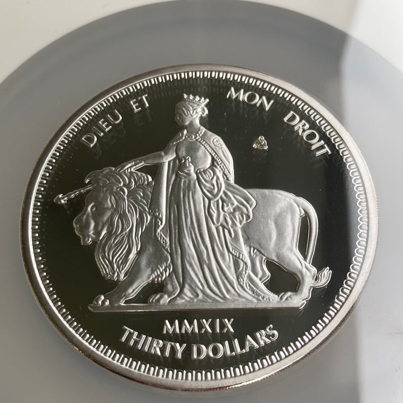 ダイヤモンド入り・最高鑑定・30ドル版 ウナとライオン 2019年 NGC鑑定