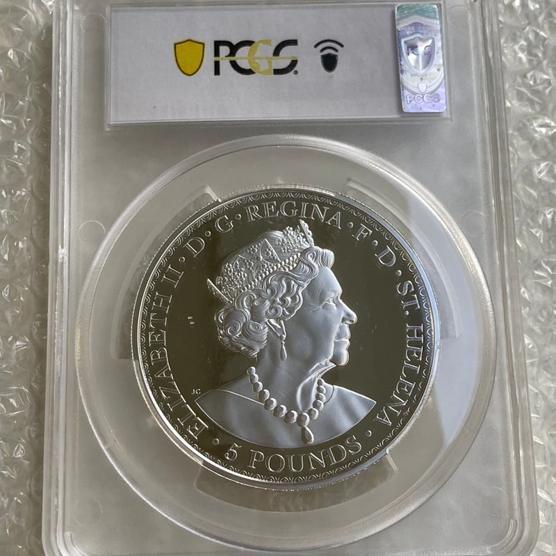 最高鑑定品】5オンス銀貨 ウナとライオン イギリス領セントヘレナ