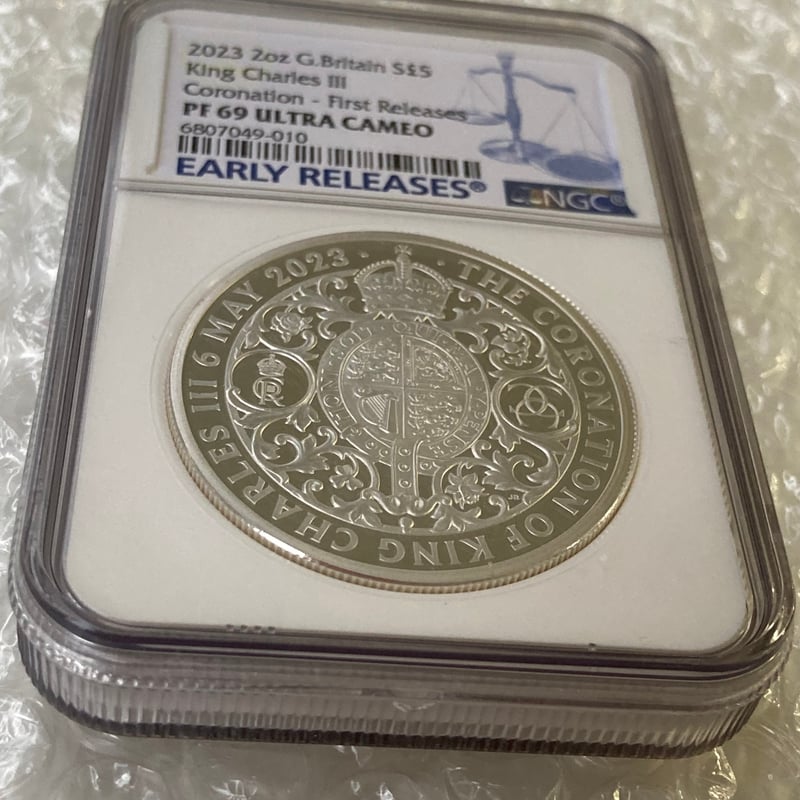 2oz・NGC鑑定PF69+FR 2023年 チャールズ3世 戴冠式記念コイン クラウン