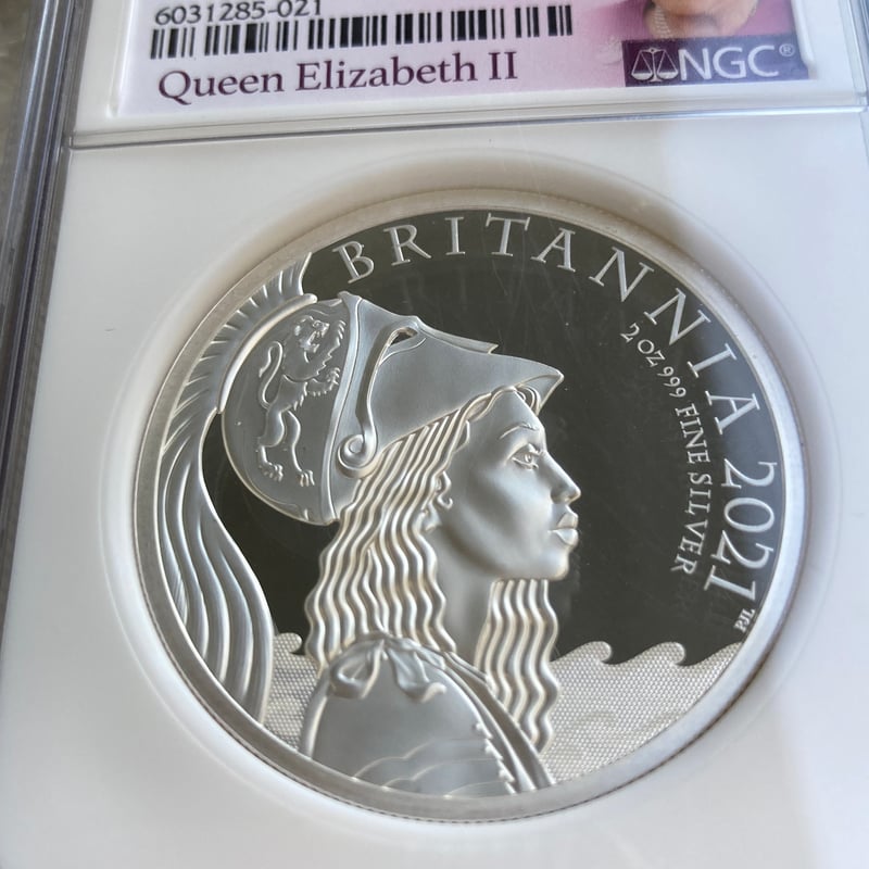 特別出品 【NGC鑑定PF69】2オンス銀貨 2021年 プレミアムブリタニア