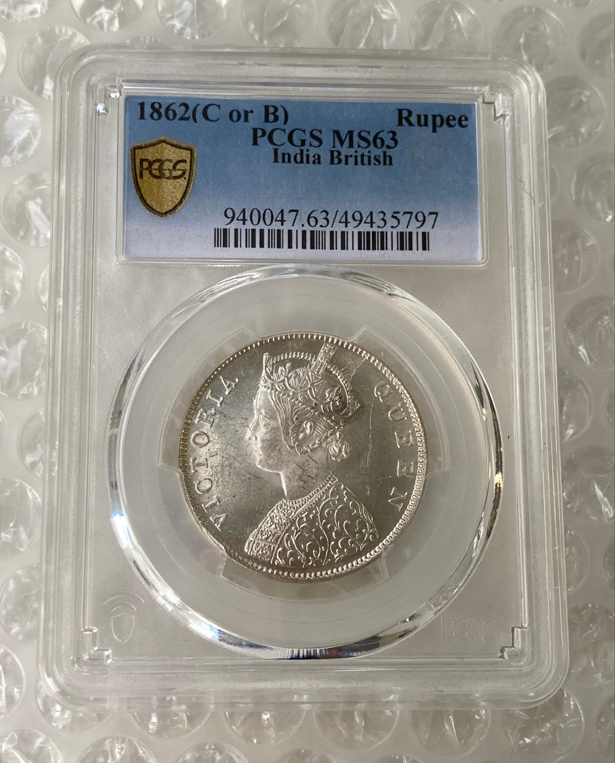 1901年 英国領インド ルピー銀貨PCGS AU58【m031】 AU58】1840年 英領