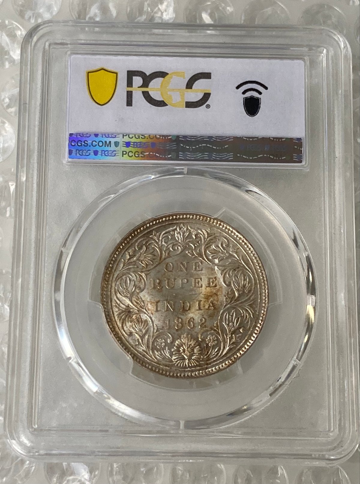 1840年 インド ルピー MS 61 とオリ千 英領インド1ルピー銀貨1840