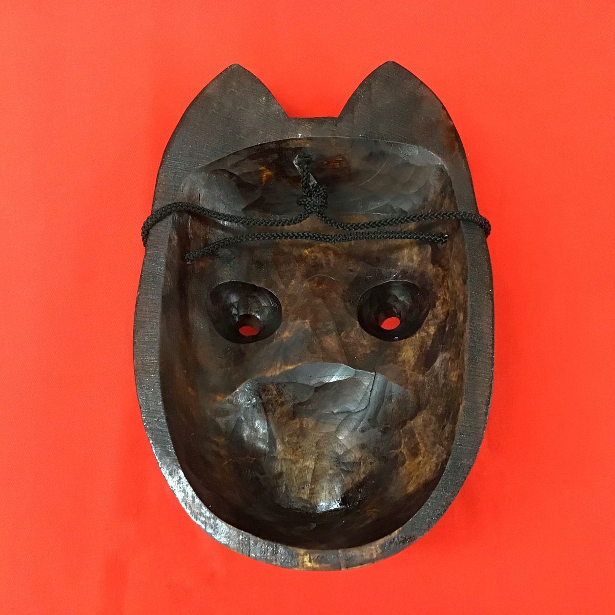 祭り面・「半面・狐」・木彫品 祭り面・「狐」(子供用)・木彫品 祭り面