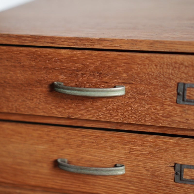 5杯小引出し 小抽斗 引出し 収納 木製 昭和初期 古道具 アンティーク