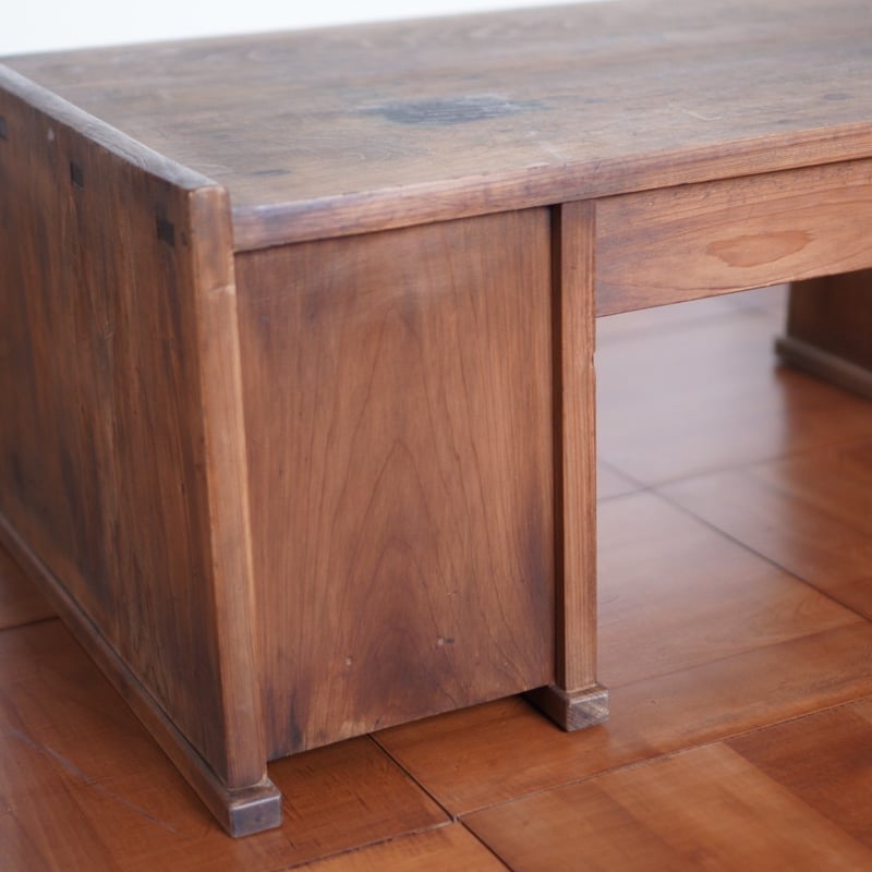 昭和のローテーブル 文机 机 引出し付き 書斎机 テーブル 昭和初期