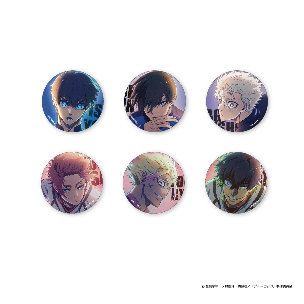 ブルーロック 蜂楽廻 シークレットメタル缶バッジ 36個セット ブルー