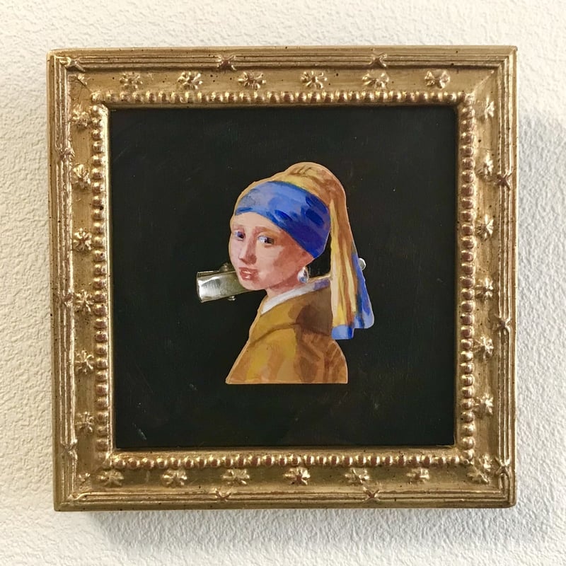 B.ミニアチュール額縁付「フェルメール“真珠の耳飾りの少女”」 | Art