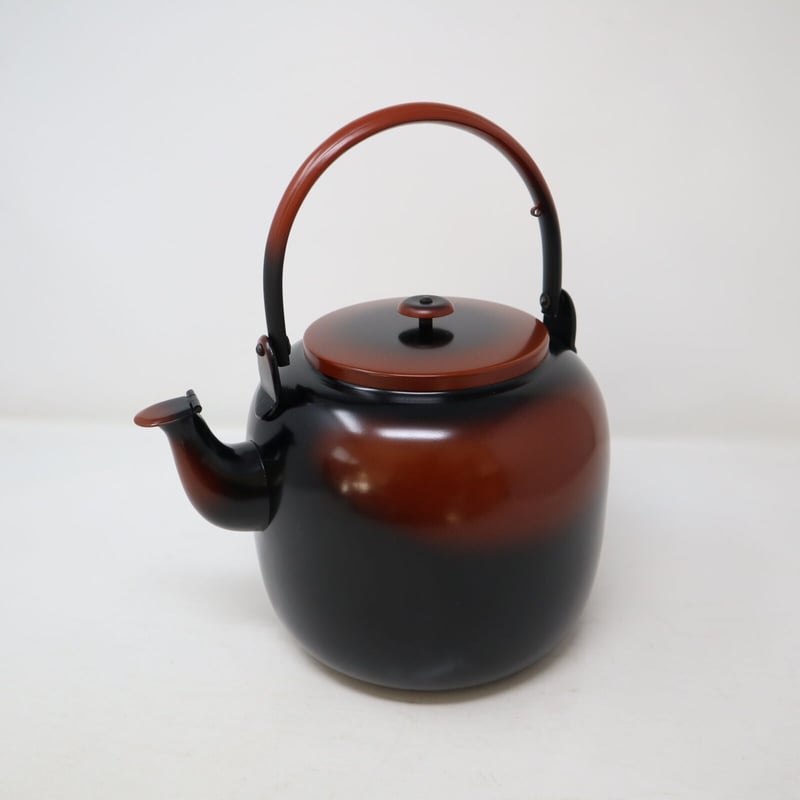 A001【水次】一喜堂 銅製 口蓋付 腰黒 水次 | 茶道具 千草