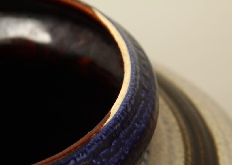 昭和レトロ/W-GERMANY/ドイツ製/花瓶/ツボ/FAT LAVA/BAY KERAMIK