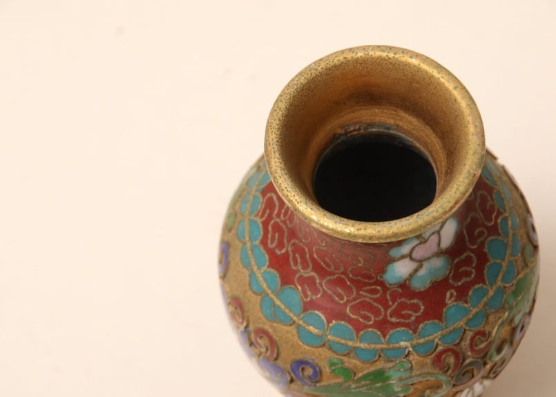 辰砂 花器 花瓶 中国 時代 古玩 当時物 旧家 蔵出 骨董品 景徳鎮 辰砂