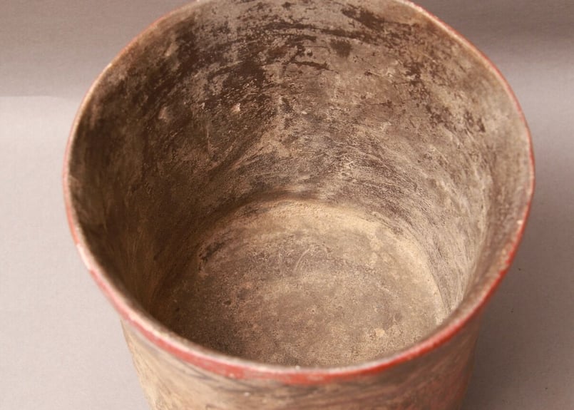 メキシコ/マヤ文明/花瓶/壺/ヴィンテージ/ハンドペイント/手書き