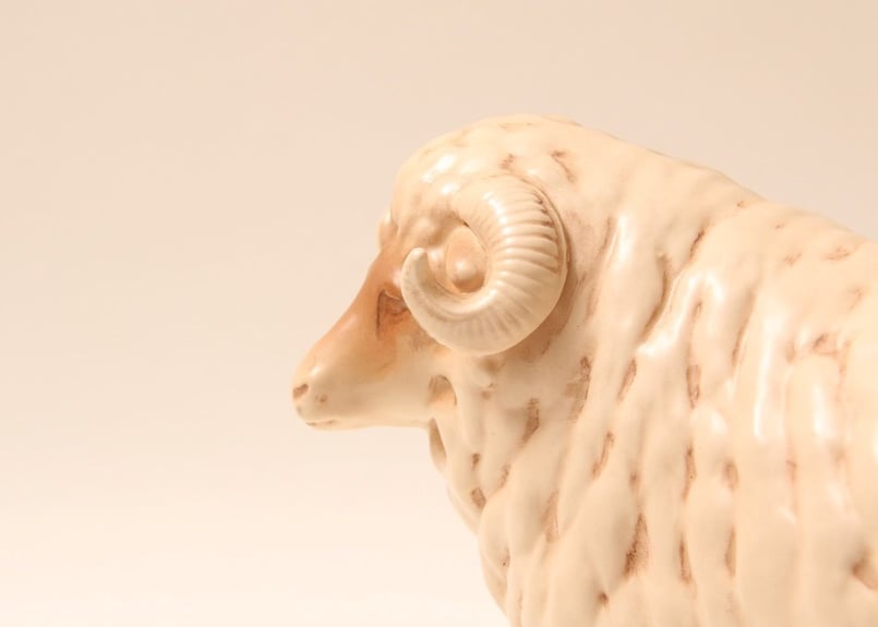 昭和レトロ/常七/羊/干支/縁起物/sheep/オブジェ/置物/開運/レトロ