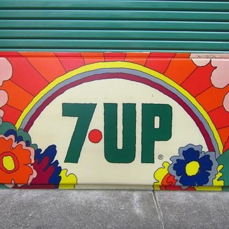 1971年 7up ステッカーサイン ピーターマックス アメトイ ガレージ 7up