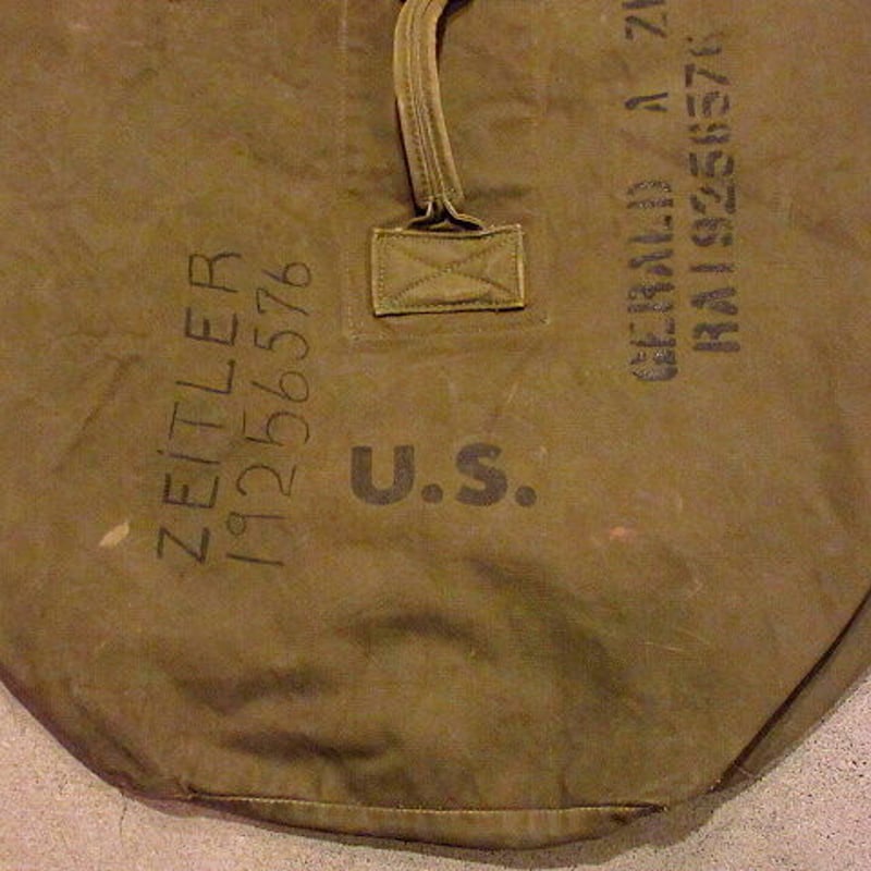 ビンテージ40's○ミリタリーステンシル&ハンドペイント入りランドリー