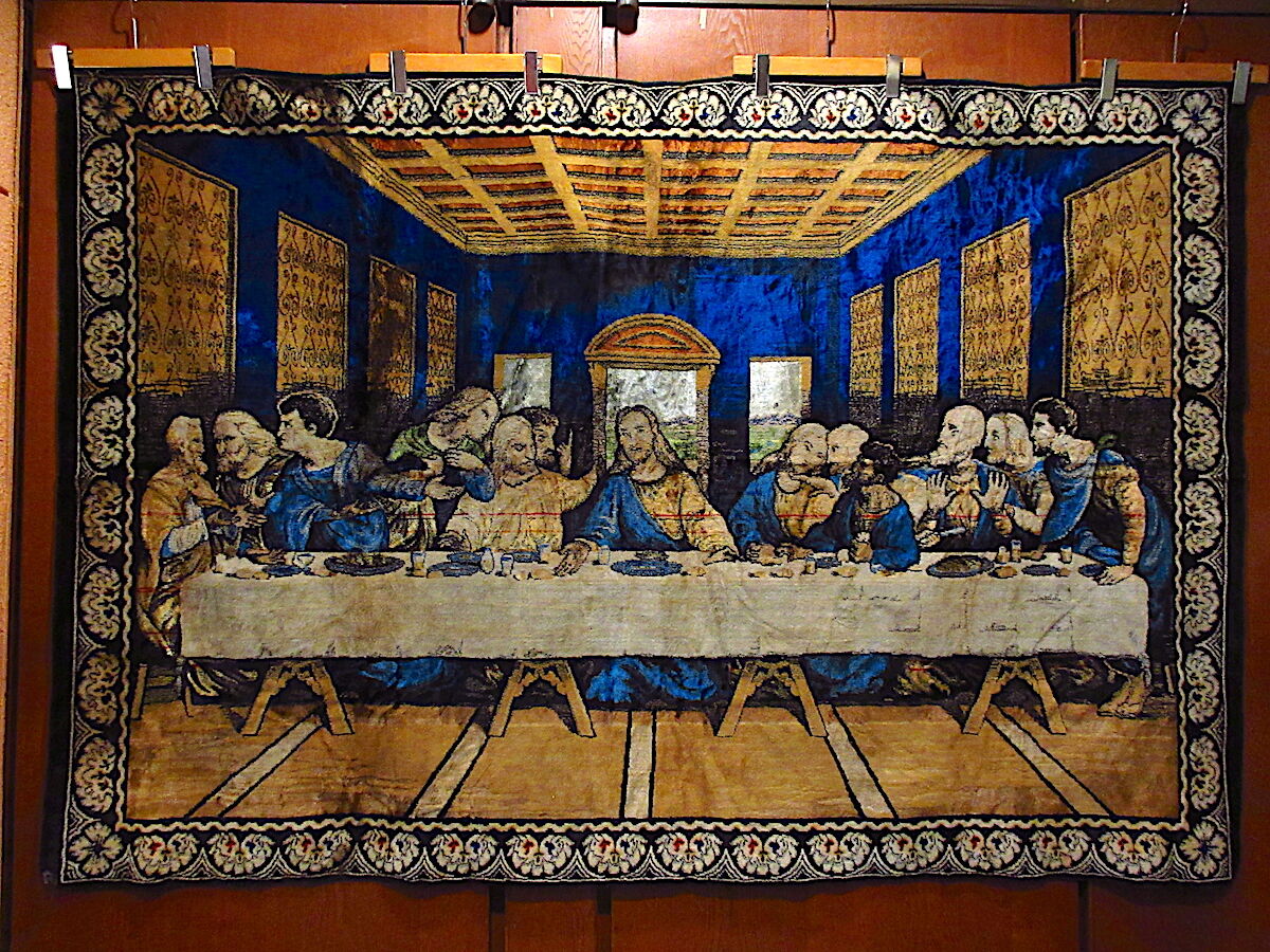 最後の晩餐ラグ約123cm ×約181cm○230710c9-rug レオナルド・ダ