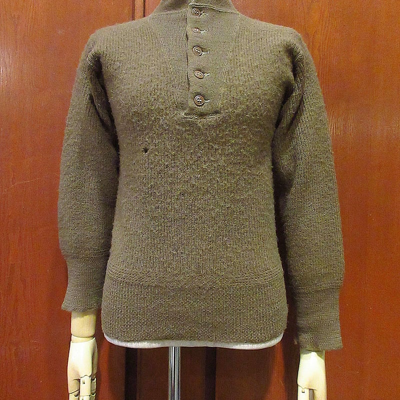 ビンテージ40's○U.S.ARMY 5ボタンセーター○240124i2-m-swrミリタリー