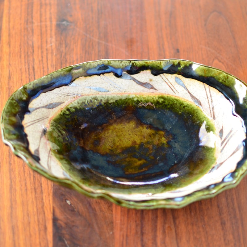 織部面取り楕円鉢 | KASEN POTTERY