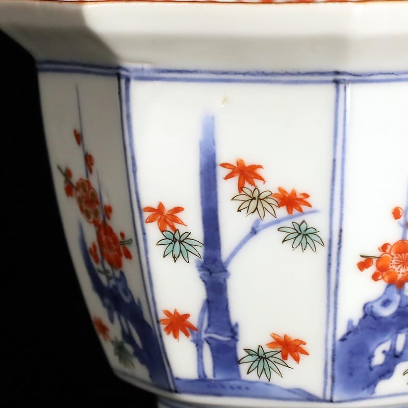 柿右衛門 色絵松竹梅文八角小鉢 五客揃 | LYAN ARTS' Collection on