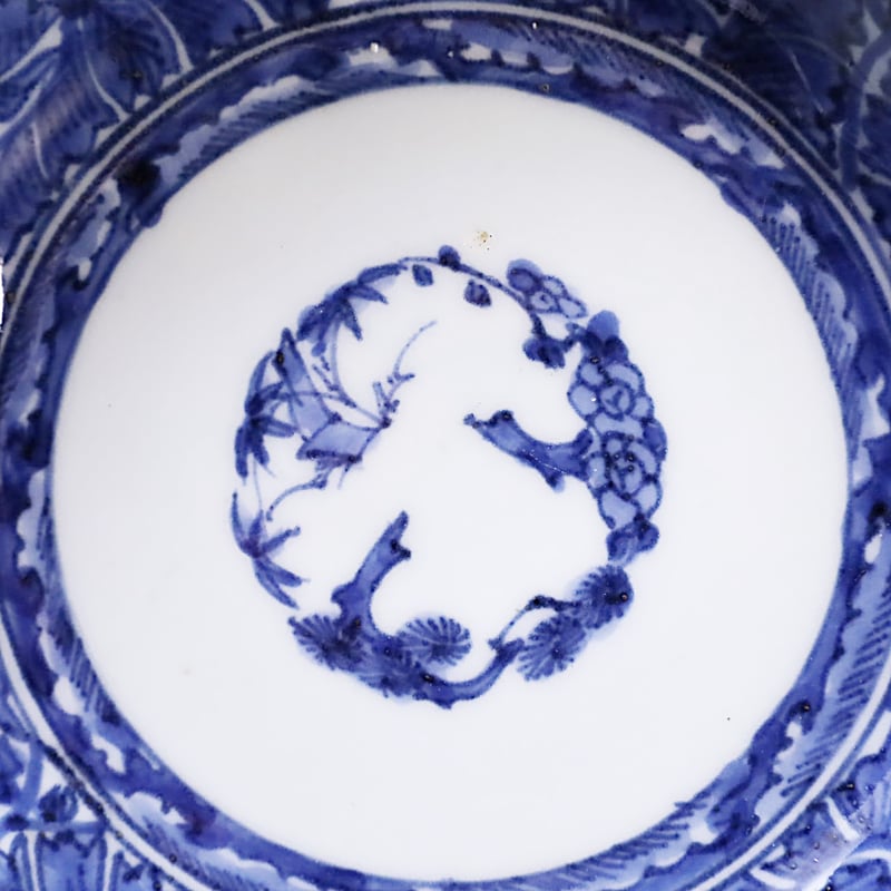 古伊万里 染付葉唐草文輪花小鉢 一客 | LYAN ARTS' Collection