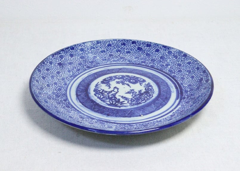 明治後期～大正紙刷微塵唐草図7寸皿 | 吉祥寺PukuPuku