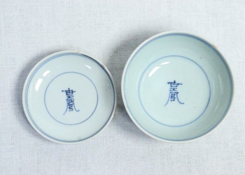 江戸後期茶碗蓋セットアンティーク骨董品 アンティーク茶碗・蓋つき